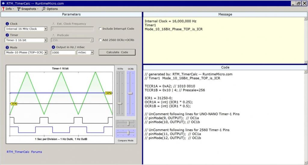 Timer-1 Interval Interrupt setup but with extra code. Timer-1 Interval Interrupt setup but with extra code.